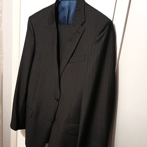 New Willis & Walker Men 2 Piece Dark Brownish Gray Suit       42T - Picture 1 of 16